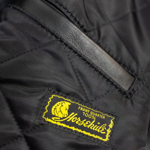 Y'2 Sumi Dyed Leather Jacket- detail of tag