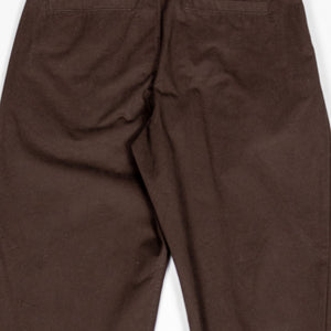 Hansen Garments Bobby Wide Pleated Trousers - Chestnut - product shot - back facing - white background - detail of pants pockets