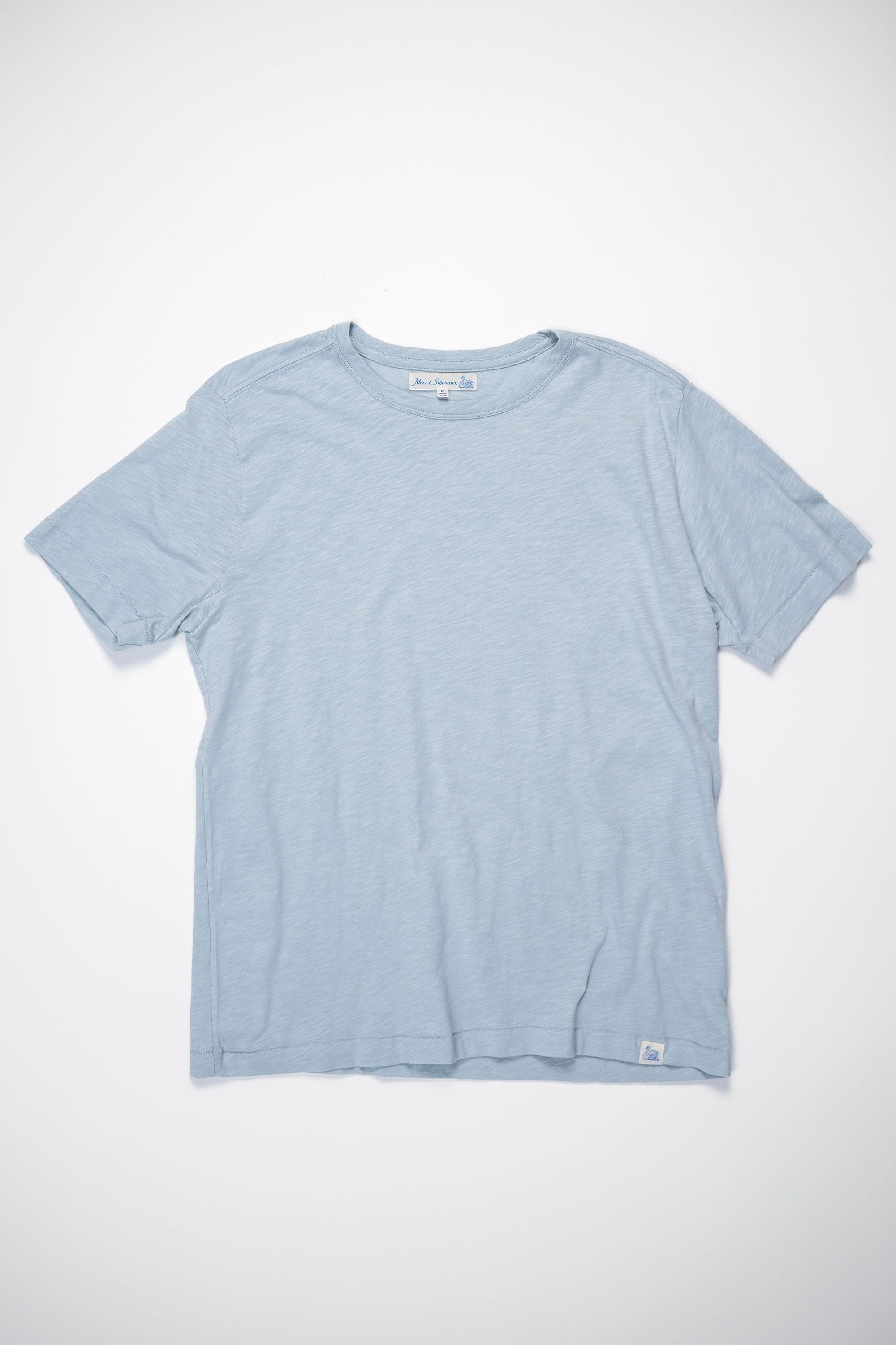 Merz b. Schwanen SCT04 Good Basics 4.9oz Relaxed Fit Pima Slub T-Shirt - Ice