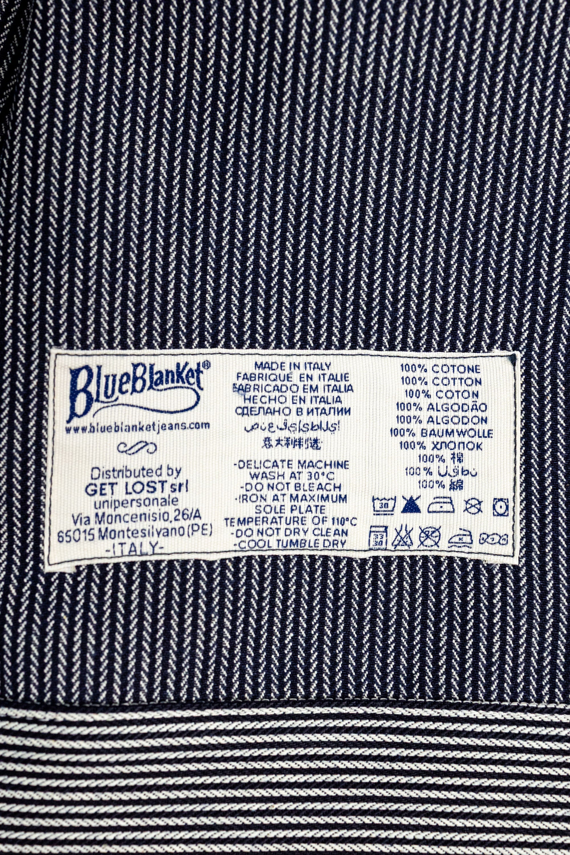 Blue Blanket J03 JP111 Type I Jacket - Hickory Stripe Indigo