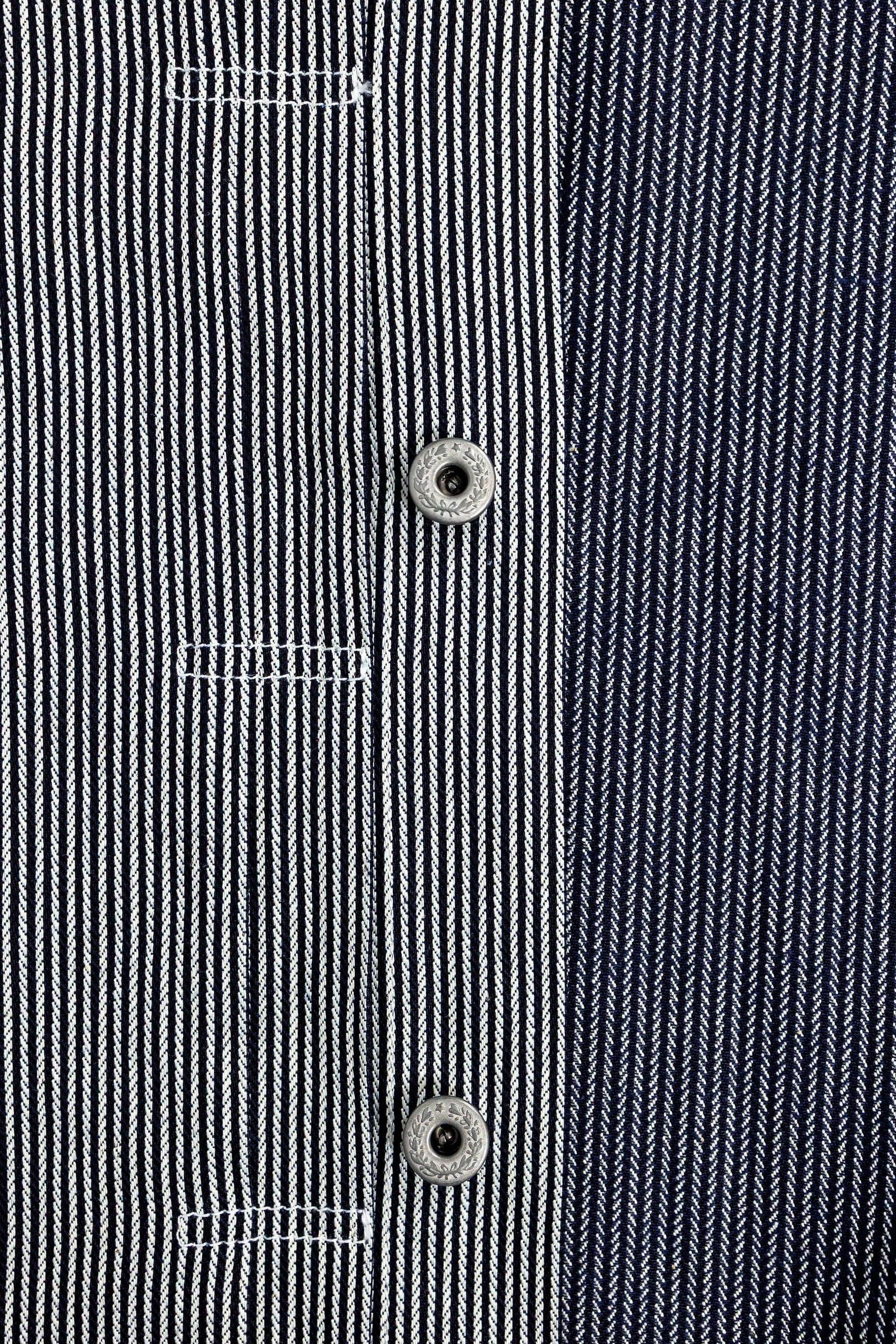 Blue Blanket J03 JP111 Type I Jacket - Hickory Stripe Indigo