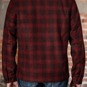 Dehen 1920 Skyline Overshirt - Canyon Plaid Wool. on model back profile