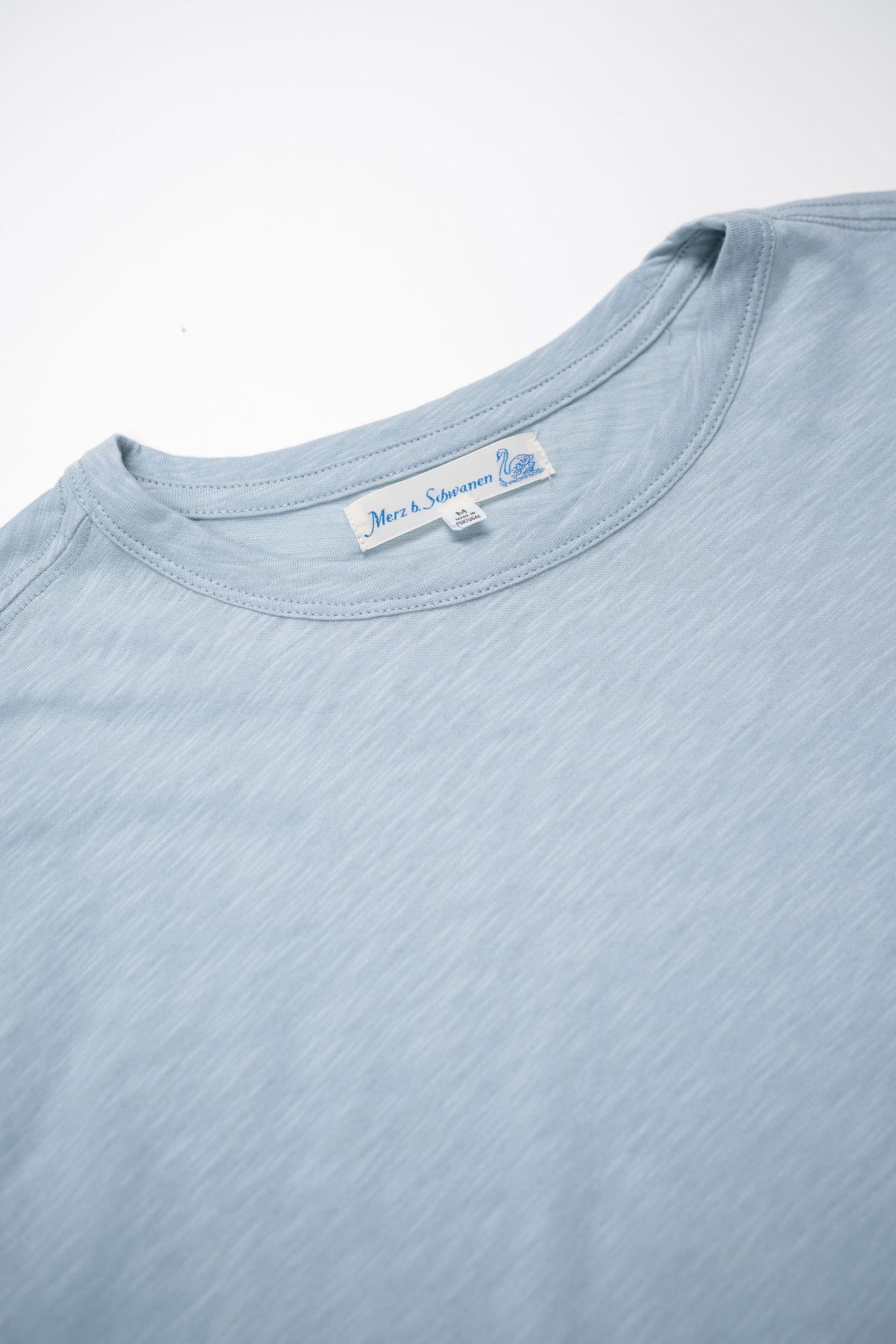 Merz b. Schwanen SCT04 Good Basics 4.9oz Relaxed Fit Pima Slub T-Shirt - Ice