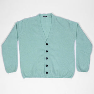 Hansen Garments Leander Classic Cardigan - Mint - product shot - front facing - white background