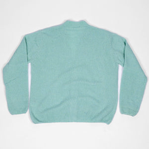 Hansen Garments Leander Classic Cardigan - Mint - product shot - back facing - white background