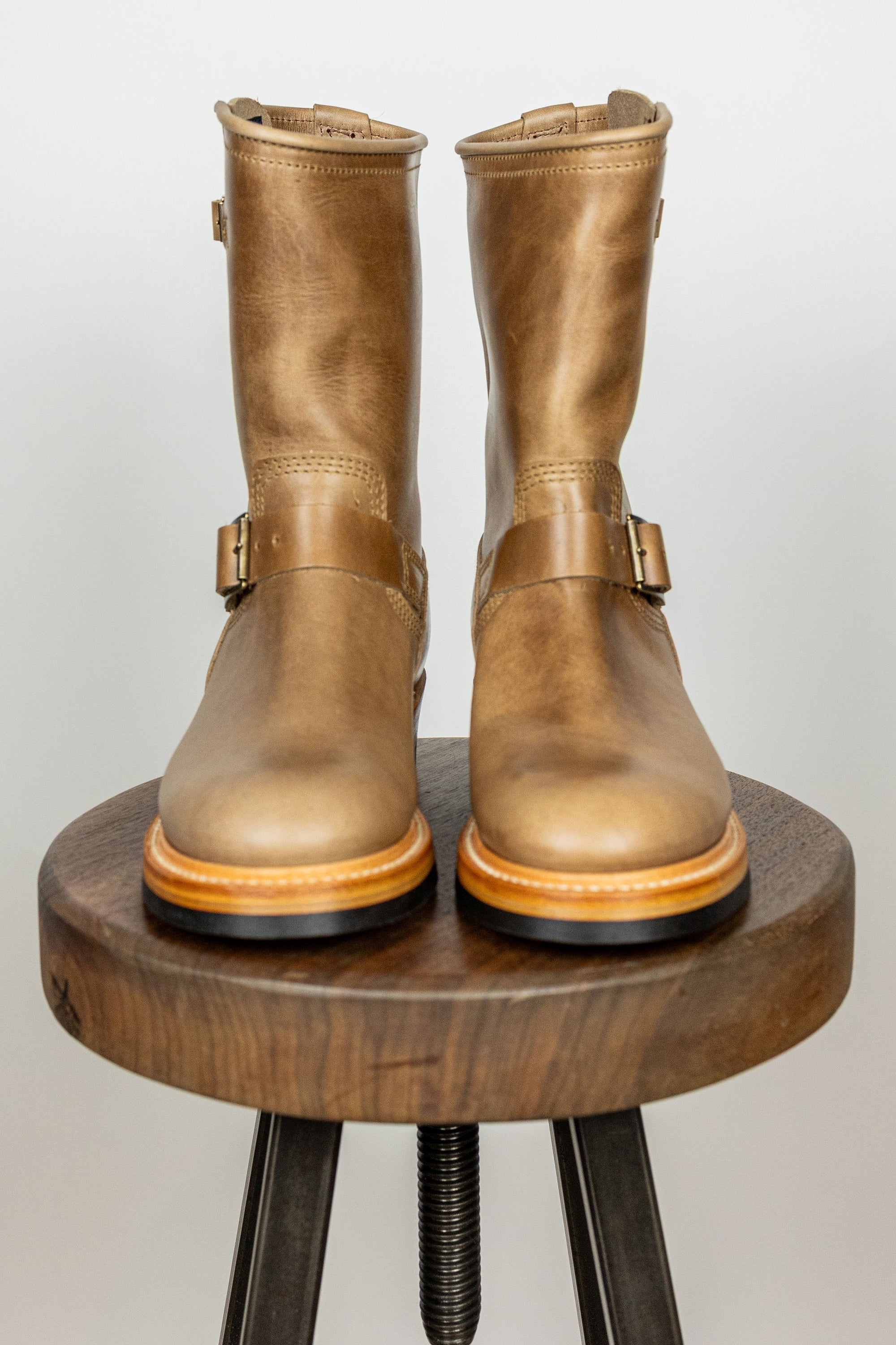 (Pre-Order SS26) John Lofgren Wabash Engineer Boots - Horween CXL Natural