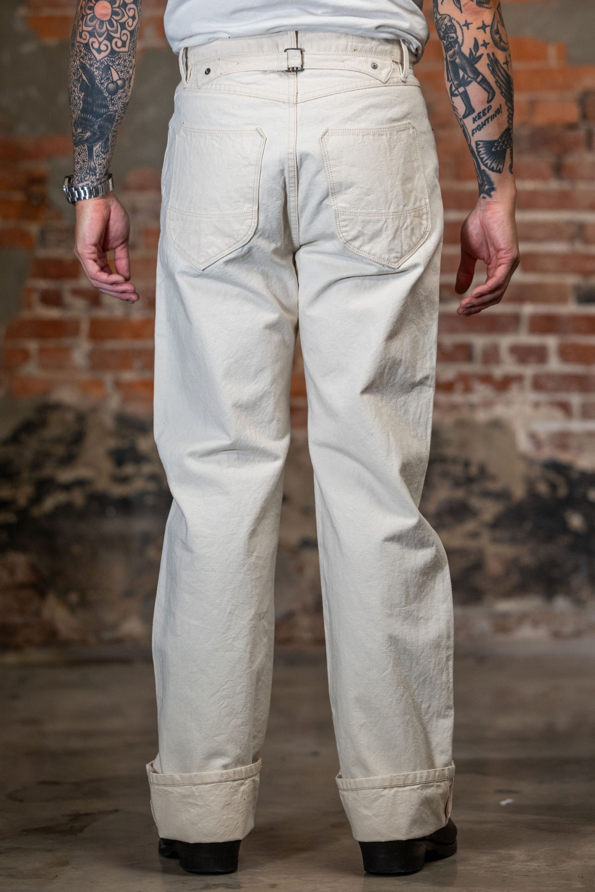 Freenote Cloth Modesto Buckleback - 11oz Natural Canvas