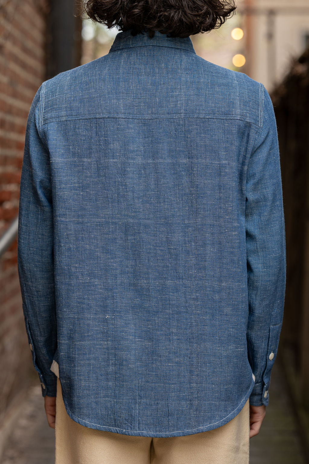 Indi + Ash L/S Smith Workshirt - Indigo/Natural