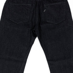 Pure Blue Japan XX-003-BK Regular Straight - 14oz Double Black (Washed). laid of front