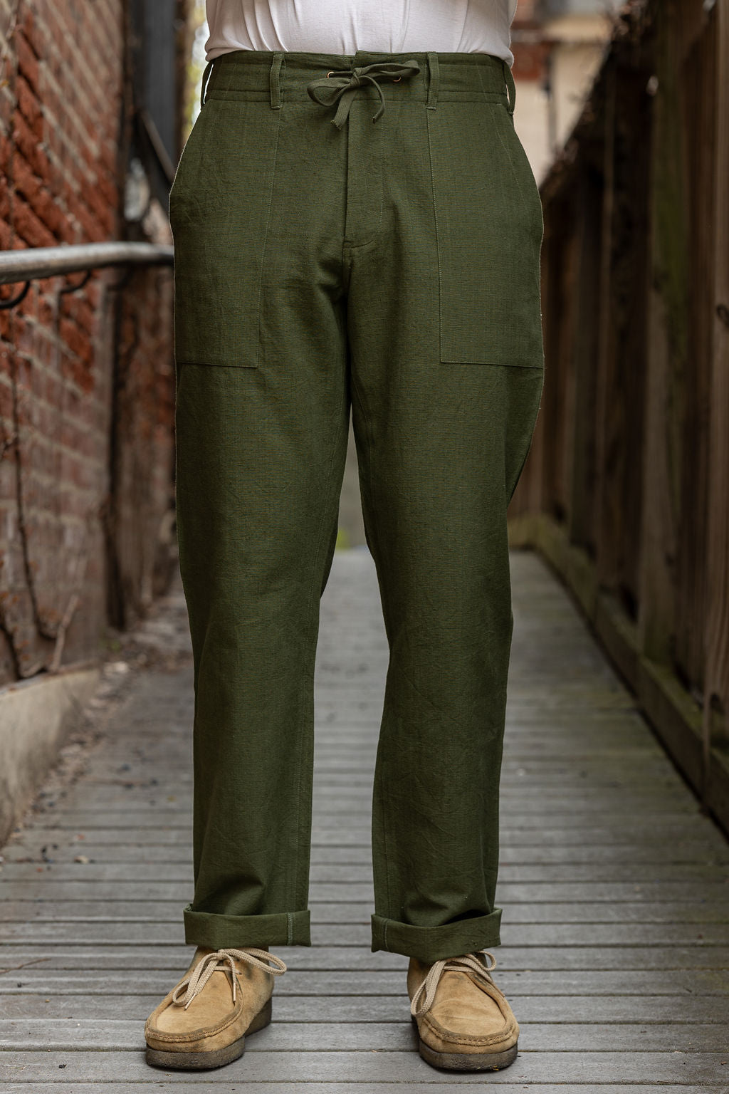 Indi + Ash Obelisk Pant - Handwoven Forest Denim