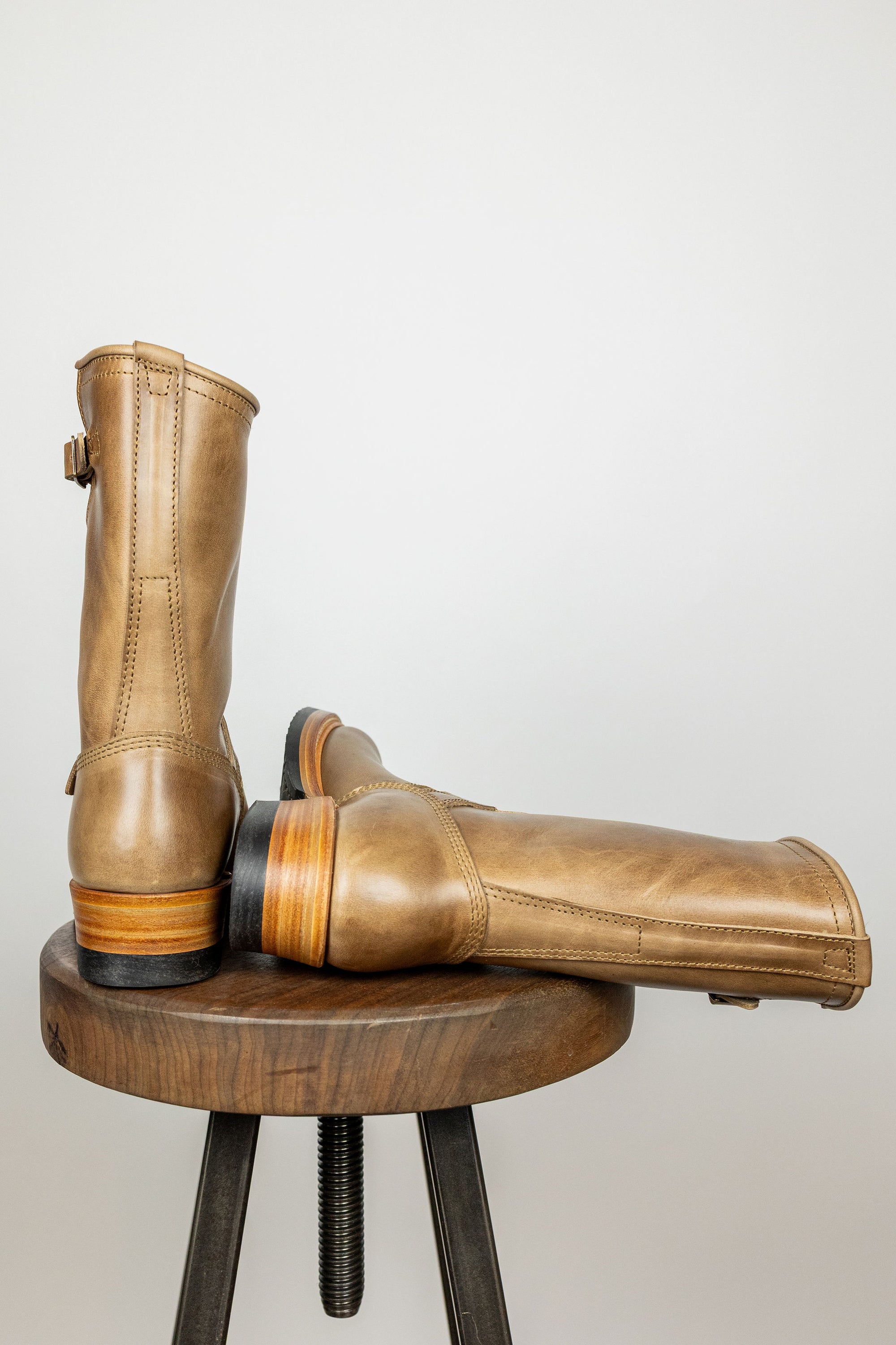 John Lofgren Wabash Engineer Boots - Horween CXL Natural