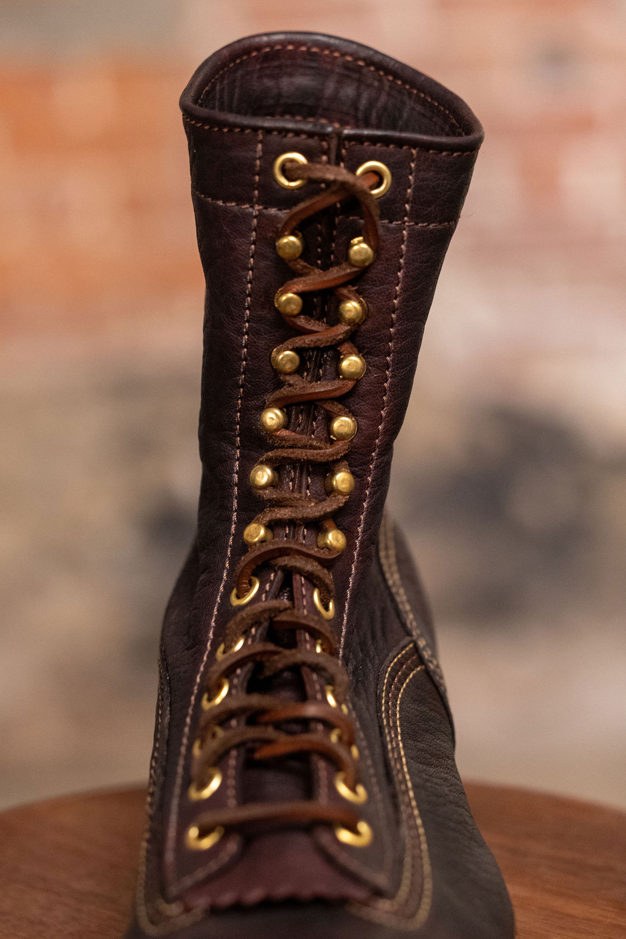 John Lofgren Donkey Puncher Boots - Burnt Dark Brown Ezo Shika Deerskin