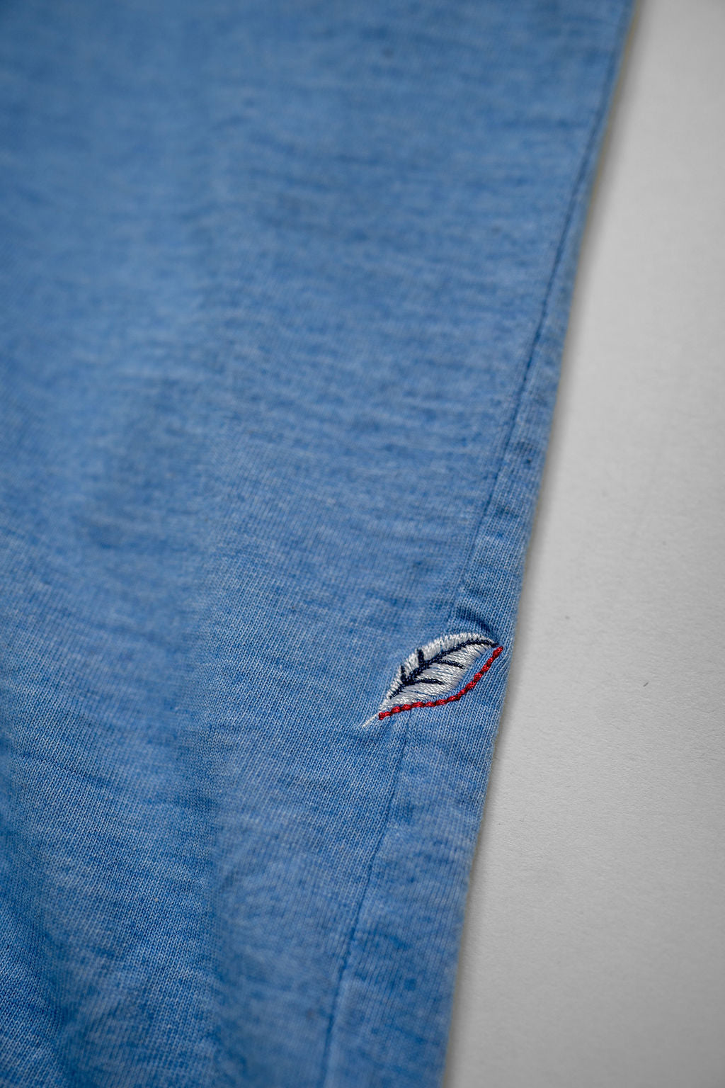 Pure Blue Japan SS-5011-P Indigo Jersey Crew Neck T-shirt - Pale Indigo