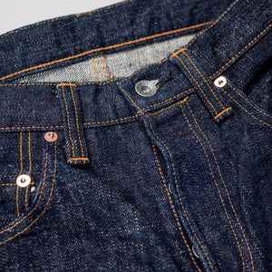 Samurai S211VX Benkei Relaxed Tapered Denim - 17oz Bushido Denim - Front detail