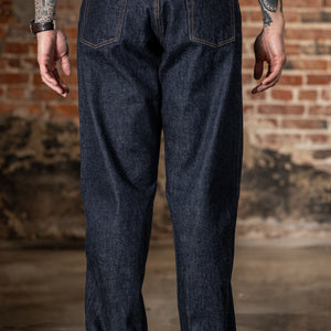 TCB Jeans Baggy 50's Jeans - 13.5oz Denim One Wash. on model back profile