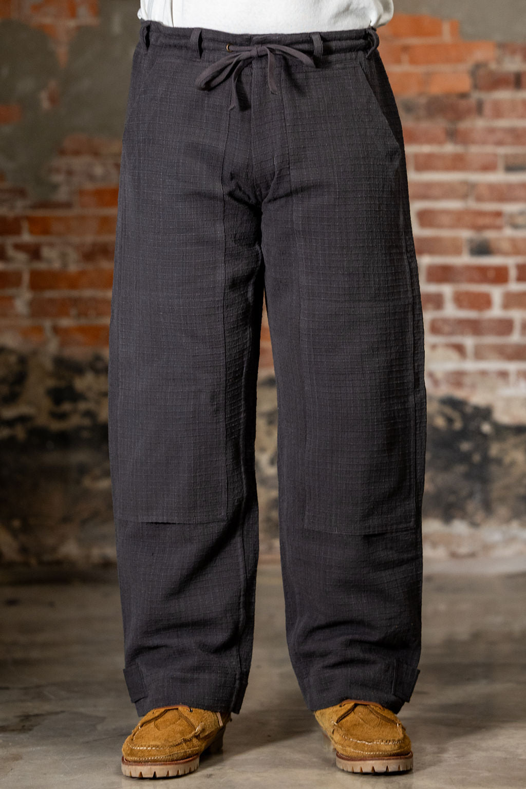 Indi + Ash Raka Pant - Handwoven Ripstop Smoke