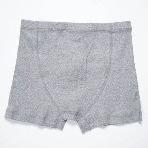 Hemen Biarritz Ribbed Boxer Brief - Heather Grey. laid on face