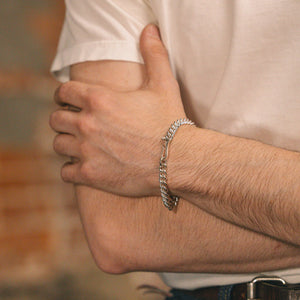 O.P. Jewellery Chunky Hook Bracelet. modeled on wrist