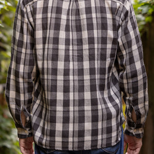Wythe Washed Flannel Workshirt - Night Pitch - Back View on Model