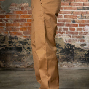 Buzz Rickson's M43035 Early Military Chinos 1945 Model in Camel - On-model, facing side