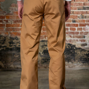 Buzz Rickson's M43035 Early Military Chinos 1945 Model in Camel - On-model, facing rear