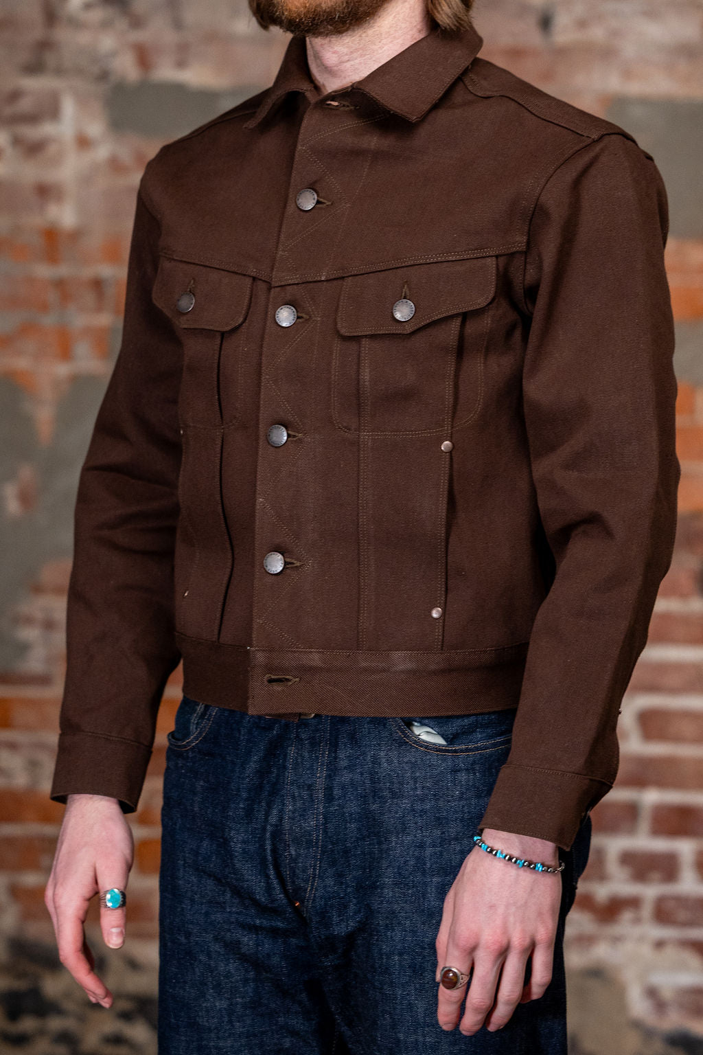 Freenote Cloth High Low - 15oz Dark Brown Denim