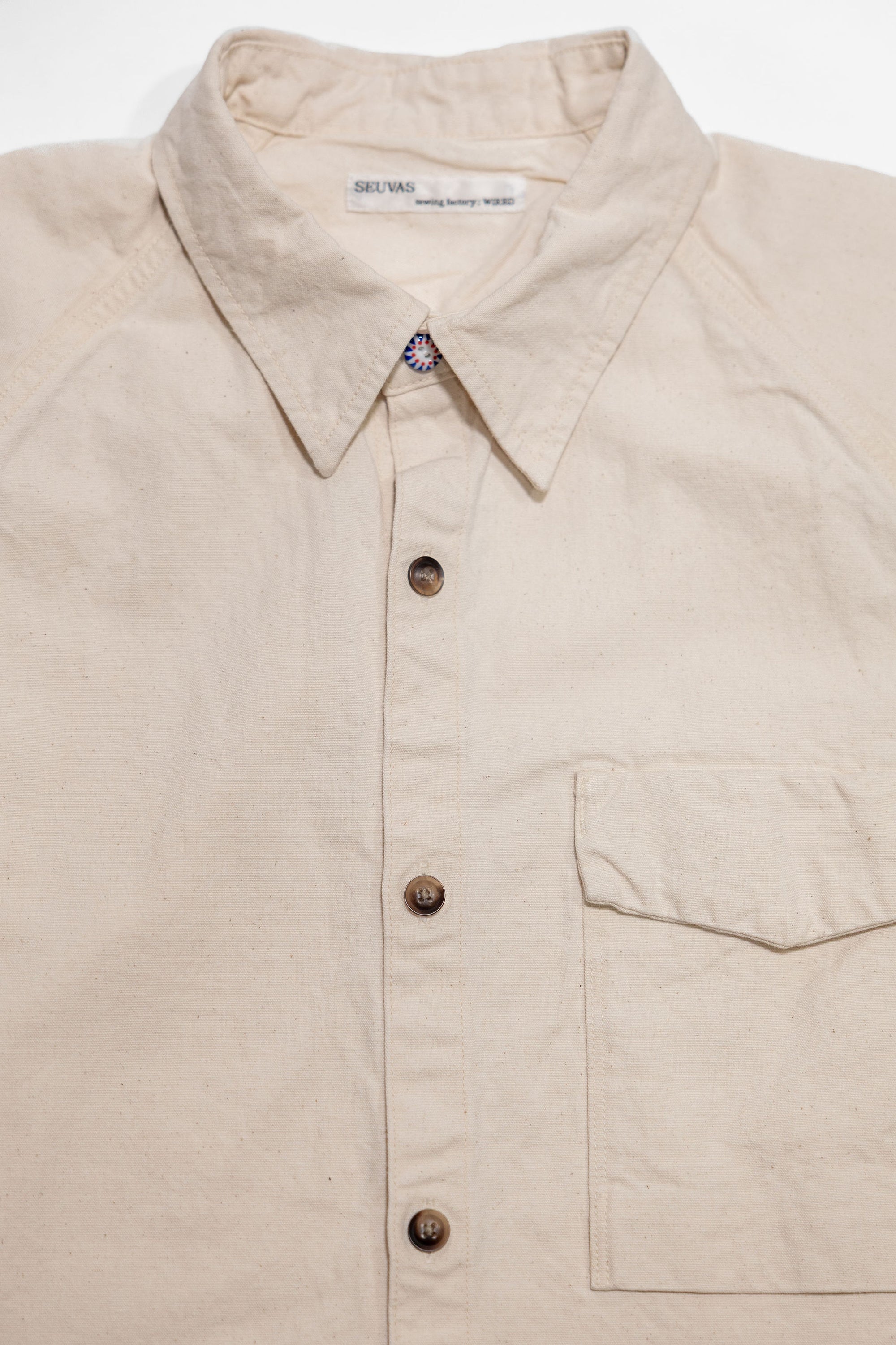 Seuvas 8oz Canvas Raglan Shirt - Natural