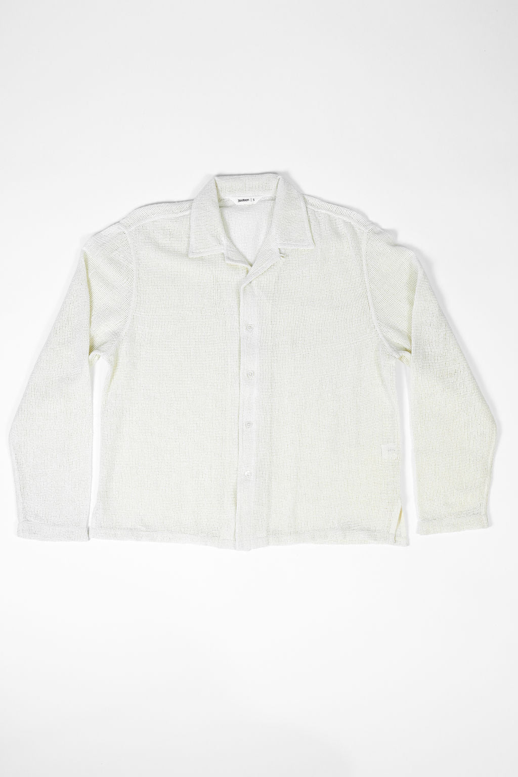 3sixteen Loop Collar Shirt - Ecru Mesh