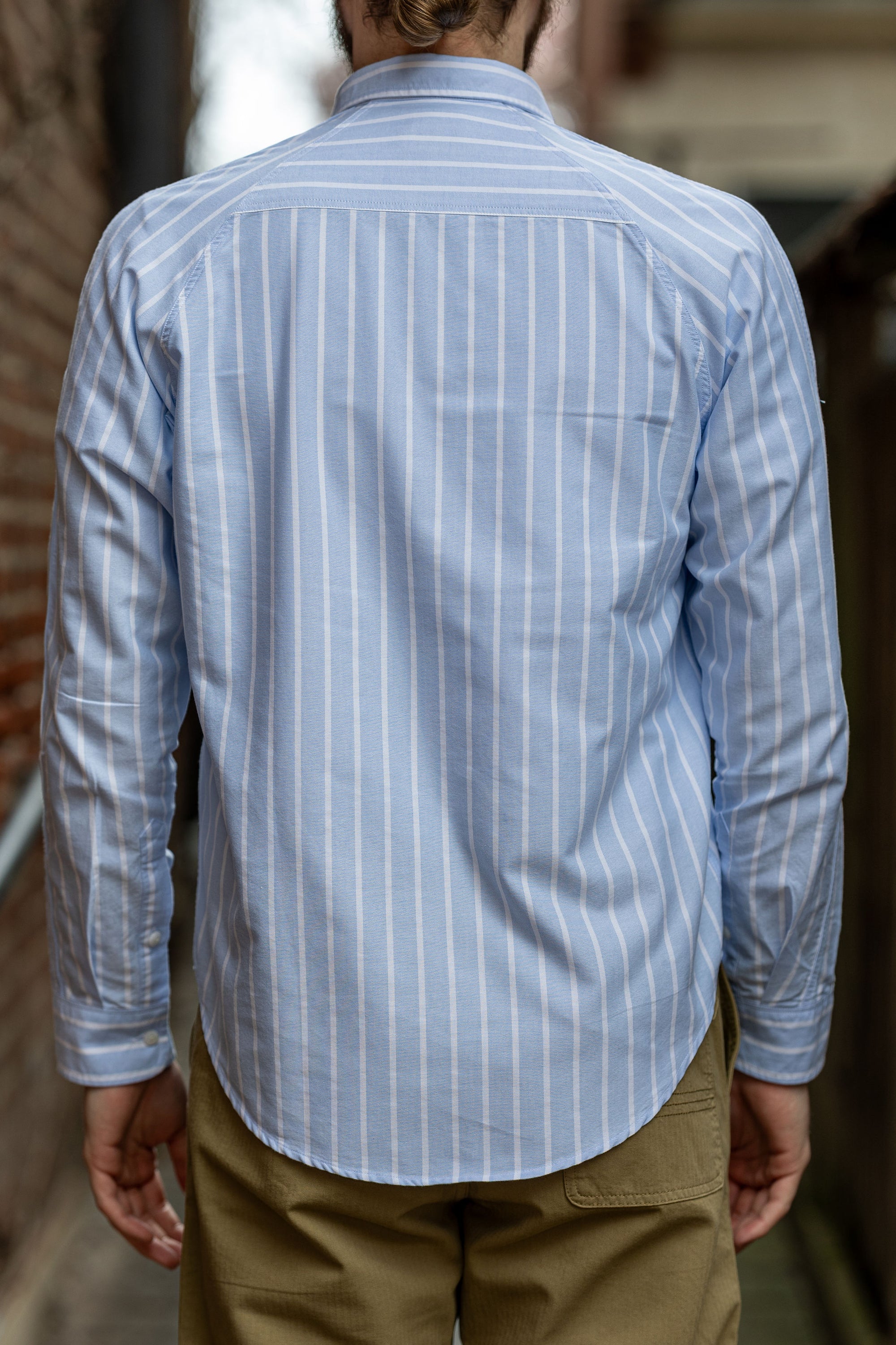 Heimat Textil Artist Shirt - Trail Blue / Seashell Reverse Stripe