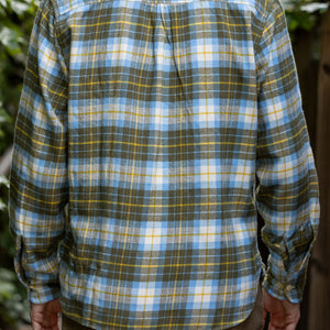 Wythe Washed Flannel Workshirt - Gold Ravine - Back View on Model