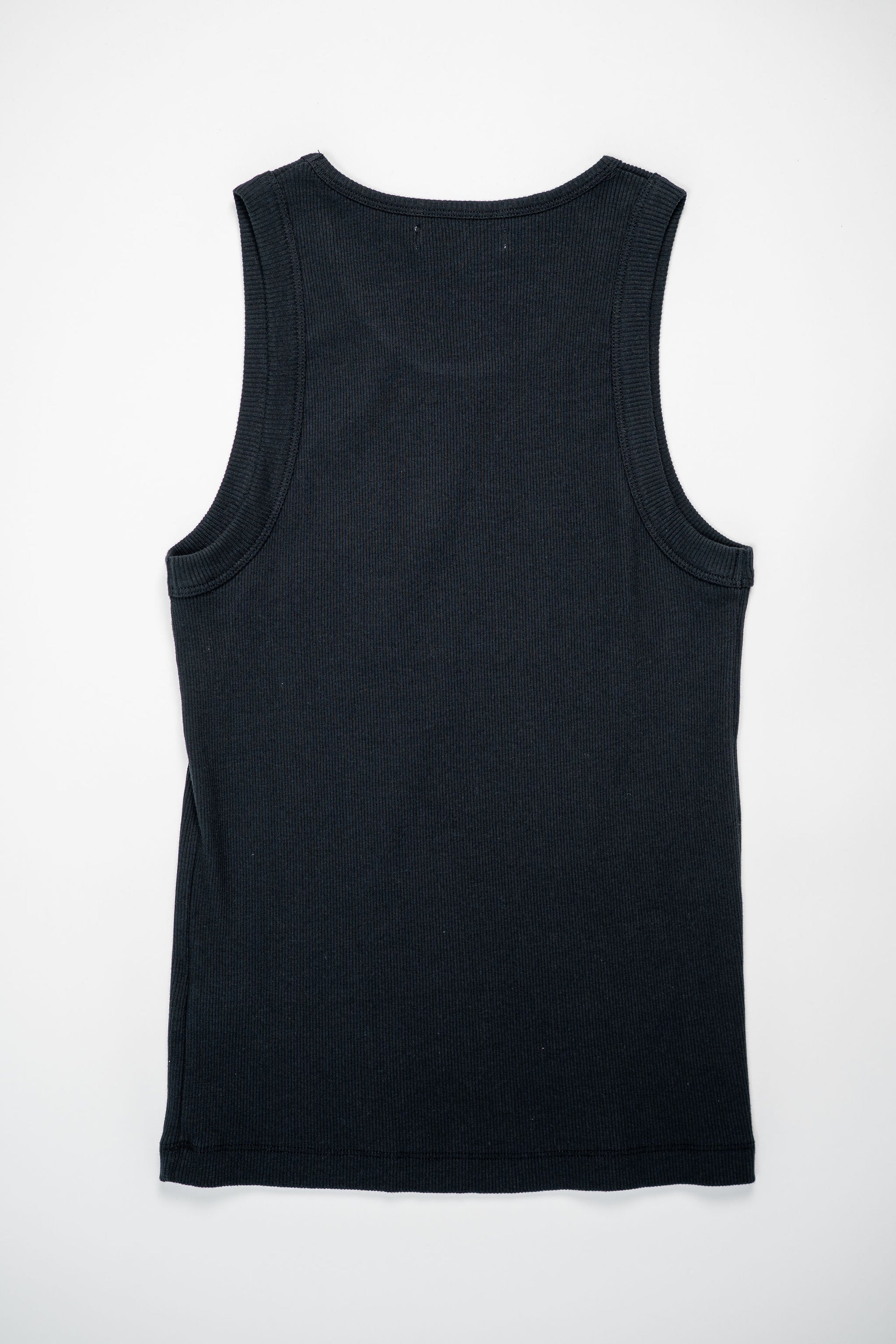 Merz b. Schwanen RIBTANK01 Good Basics 7.2oz Ribbed Tanktop - Deep Black