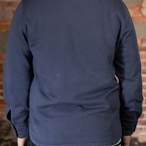 Wythe Navy Quarterzip - Back Shot on Model