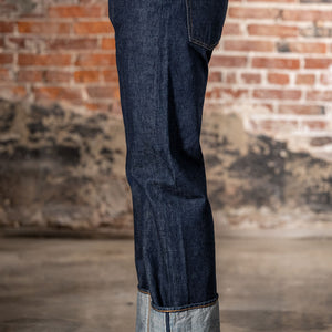 TCB Jeans 50's Jeans - 13.50z Denim One Wash. on model side profile