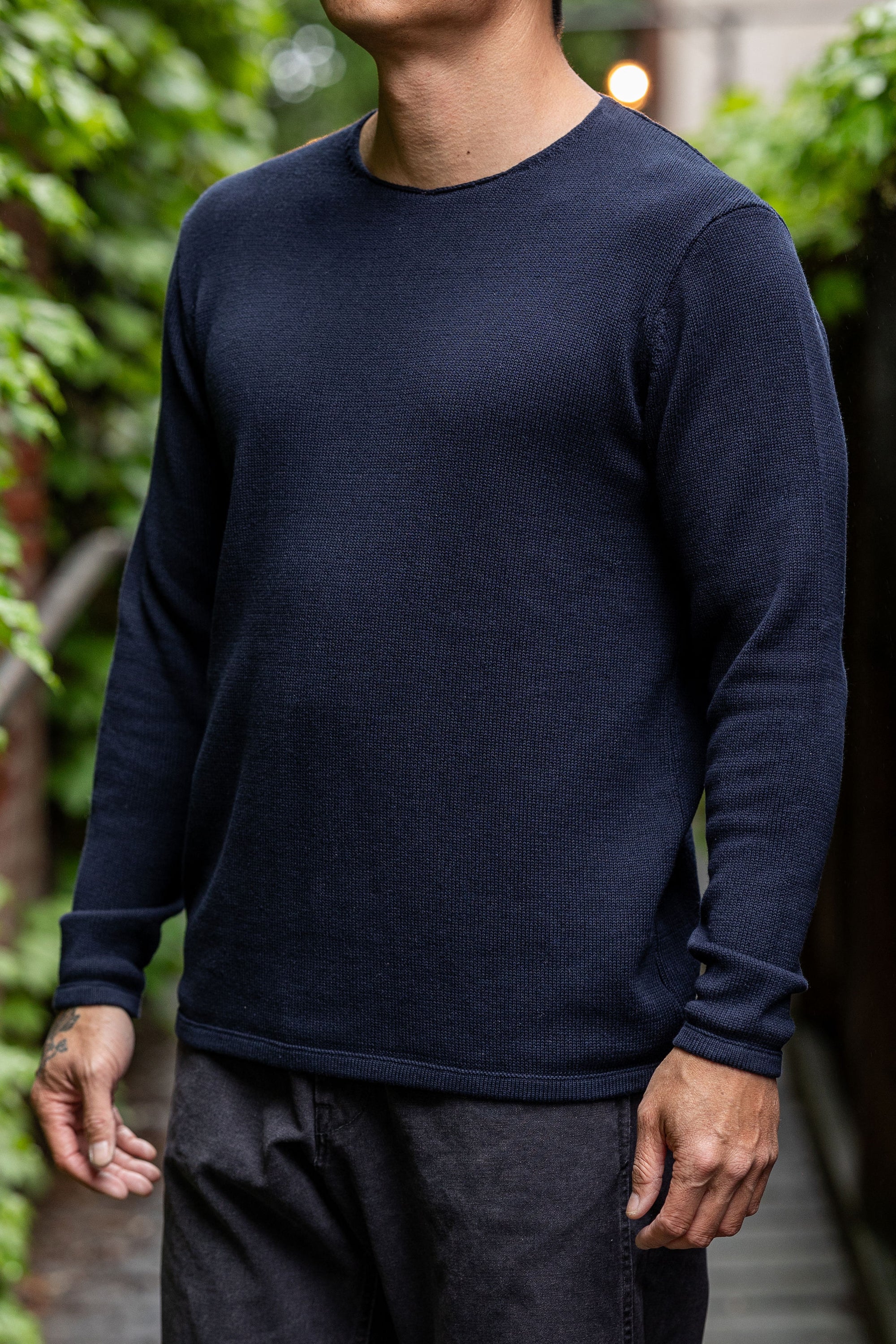 Heimat Textil Harbor Cotton/Linen Sweater - Ink