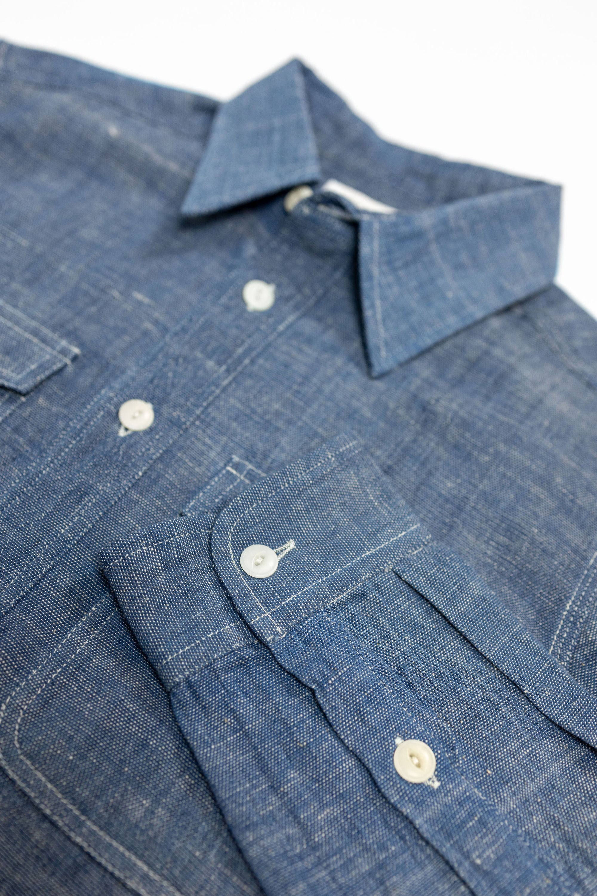 Indi + Ash L/S Smith Workshirt - Indigo/Natural