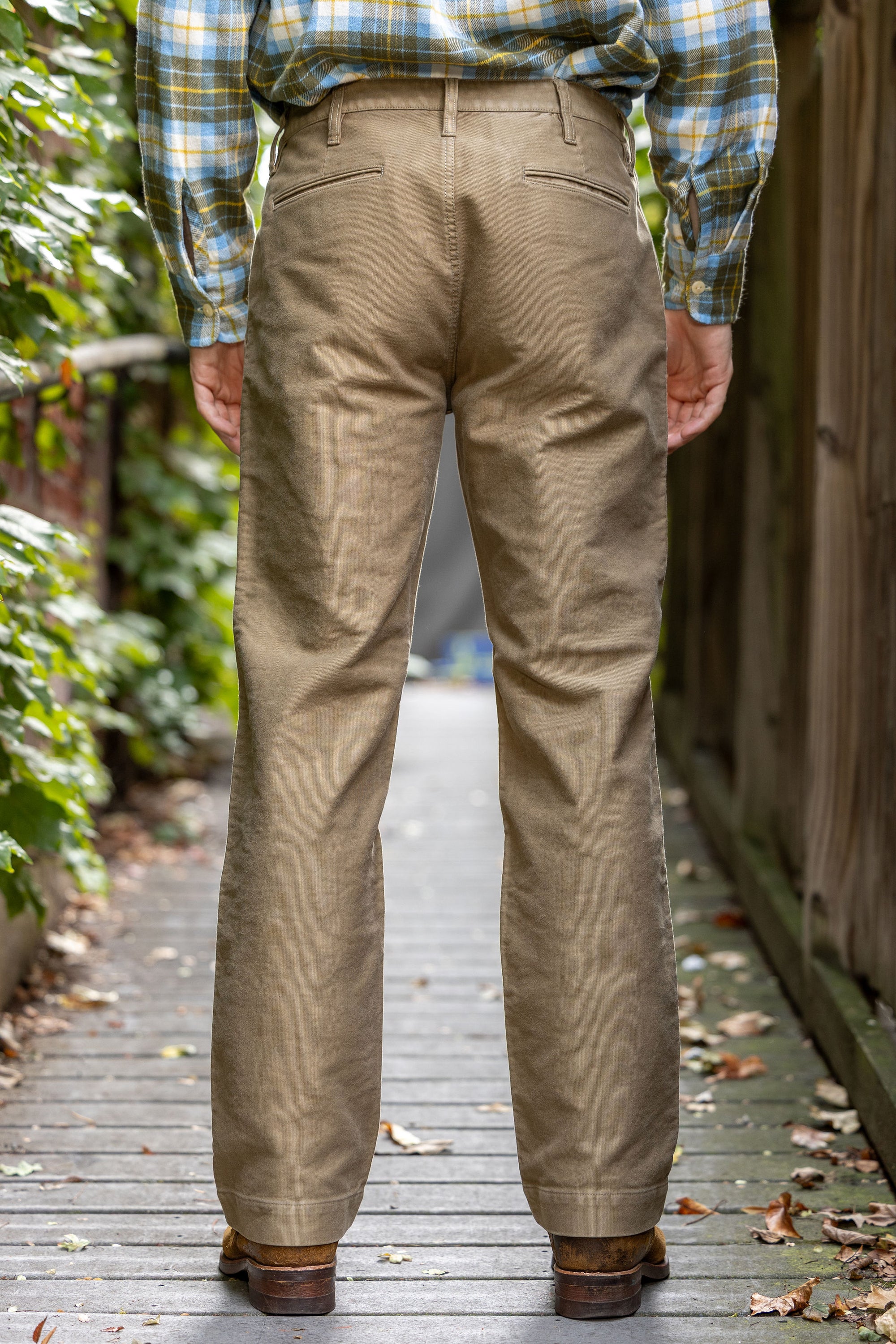 Wythe Deck Pant - Faded Olive - Back View on Model