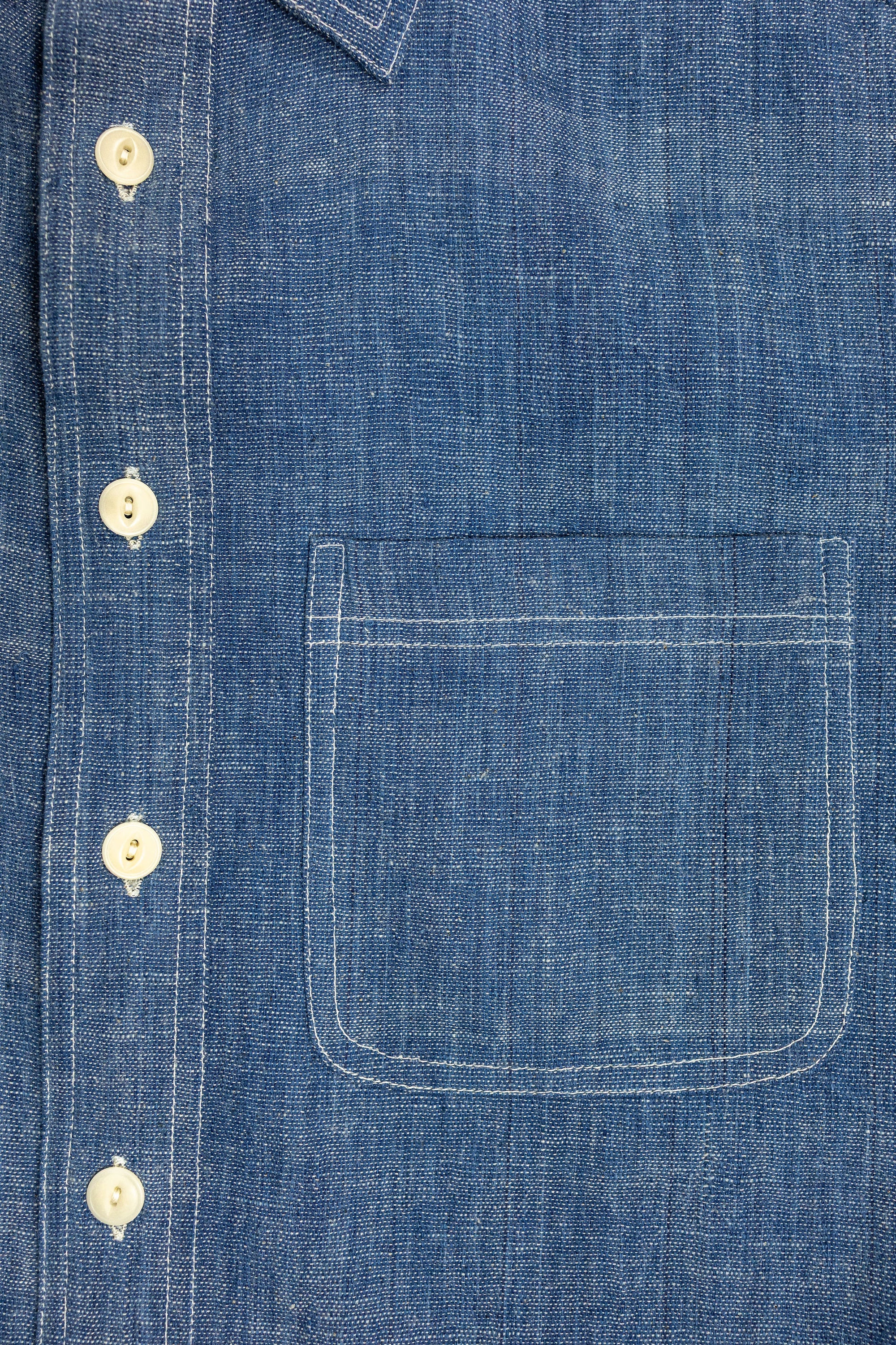 Indi + Ash S/S Marc Shirt - Indigo/Natural