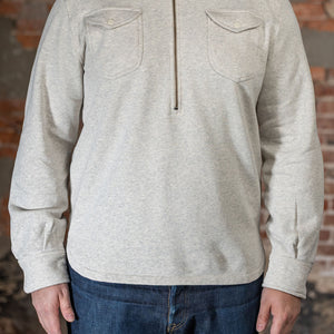 Wythe Grey Quarterzip - Front Shot on Model