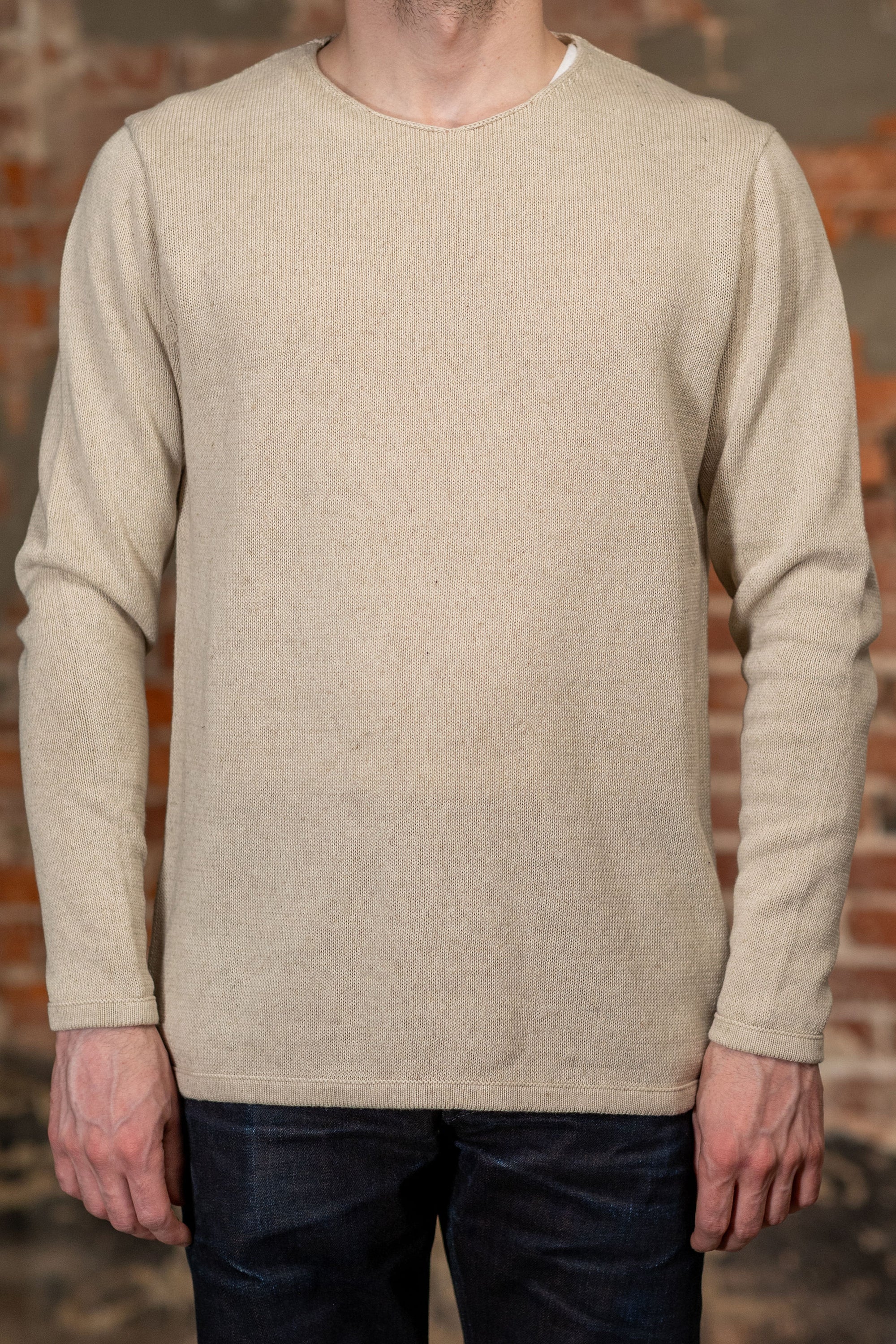 Heimat Textil Harbor Cotton/Linen Sweater - Seashell