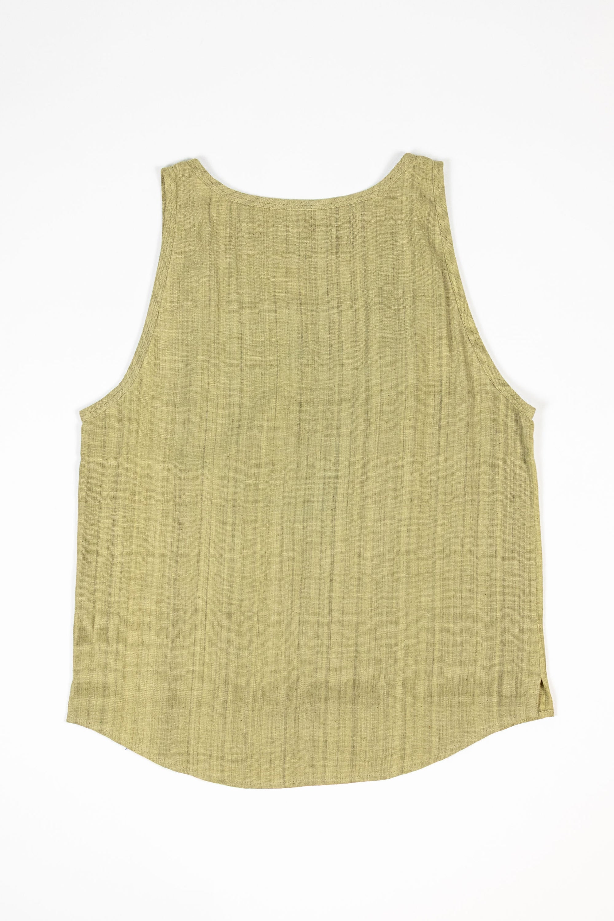 Indi + Ash Ripley Tank Handwoven Kala Cotton - Soft Olive