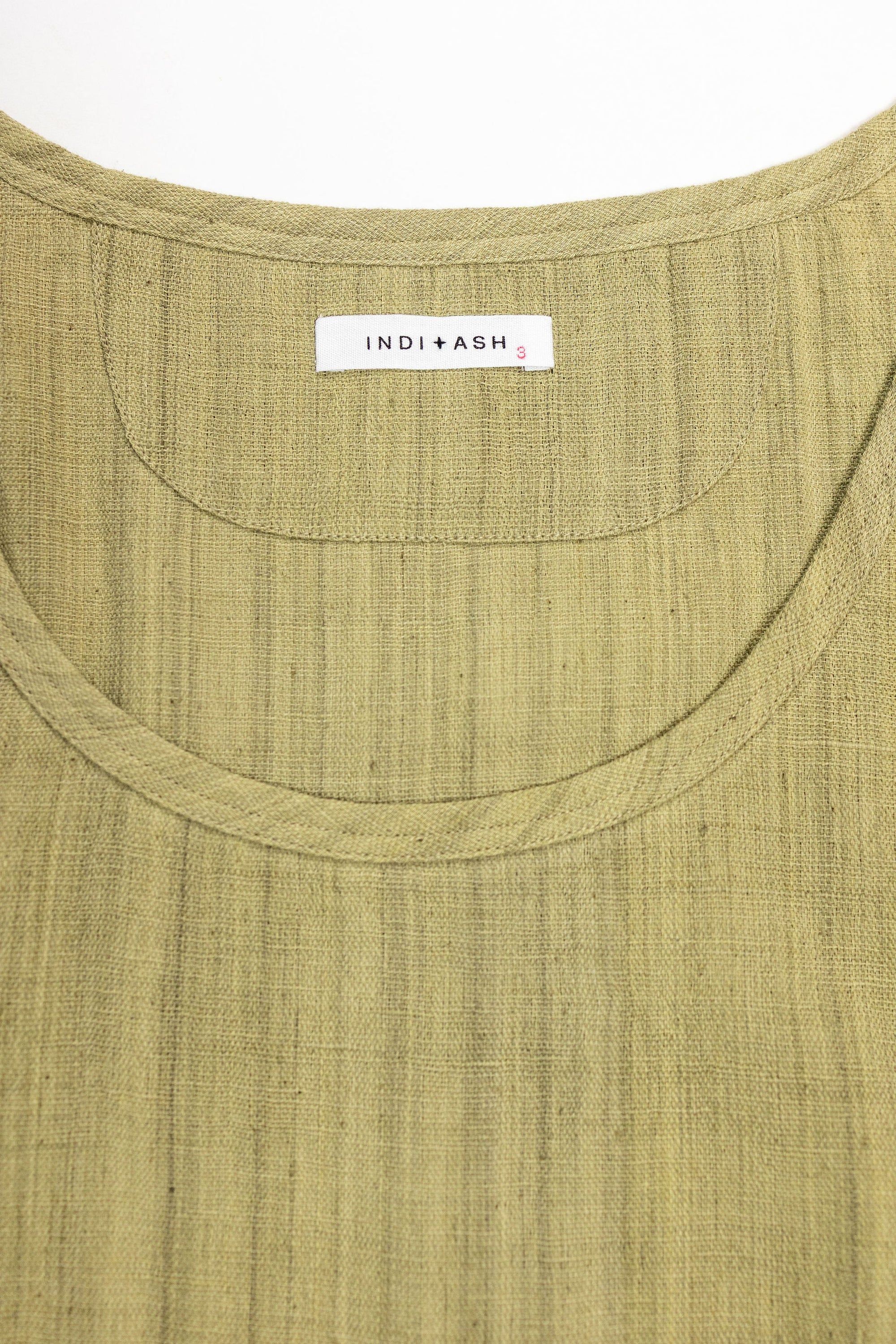 Indi + Ash Ripley Tank Handwoven Kala Cotton - Soft Olive