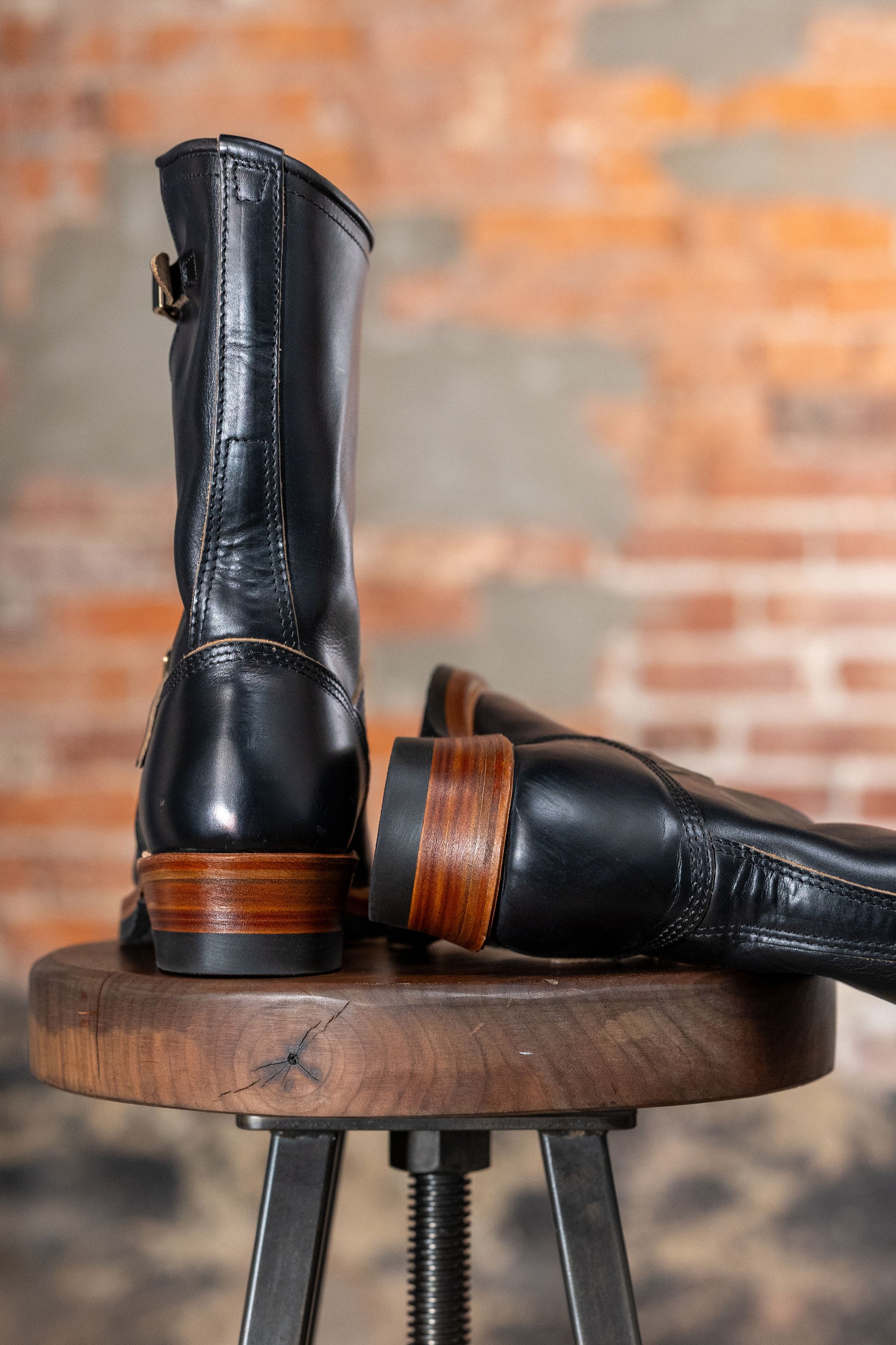 John Lofgren Wabash Engineer Boots - Horween CXL Black