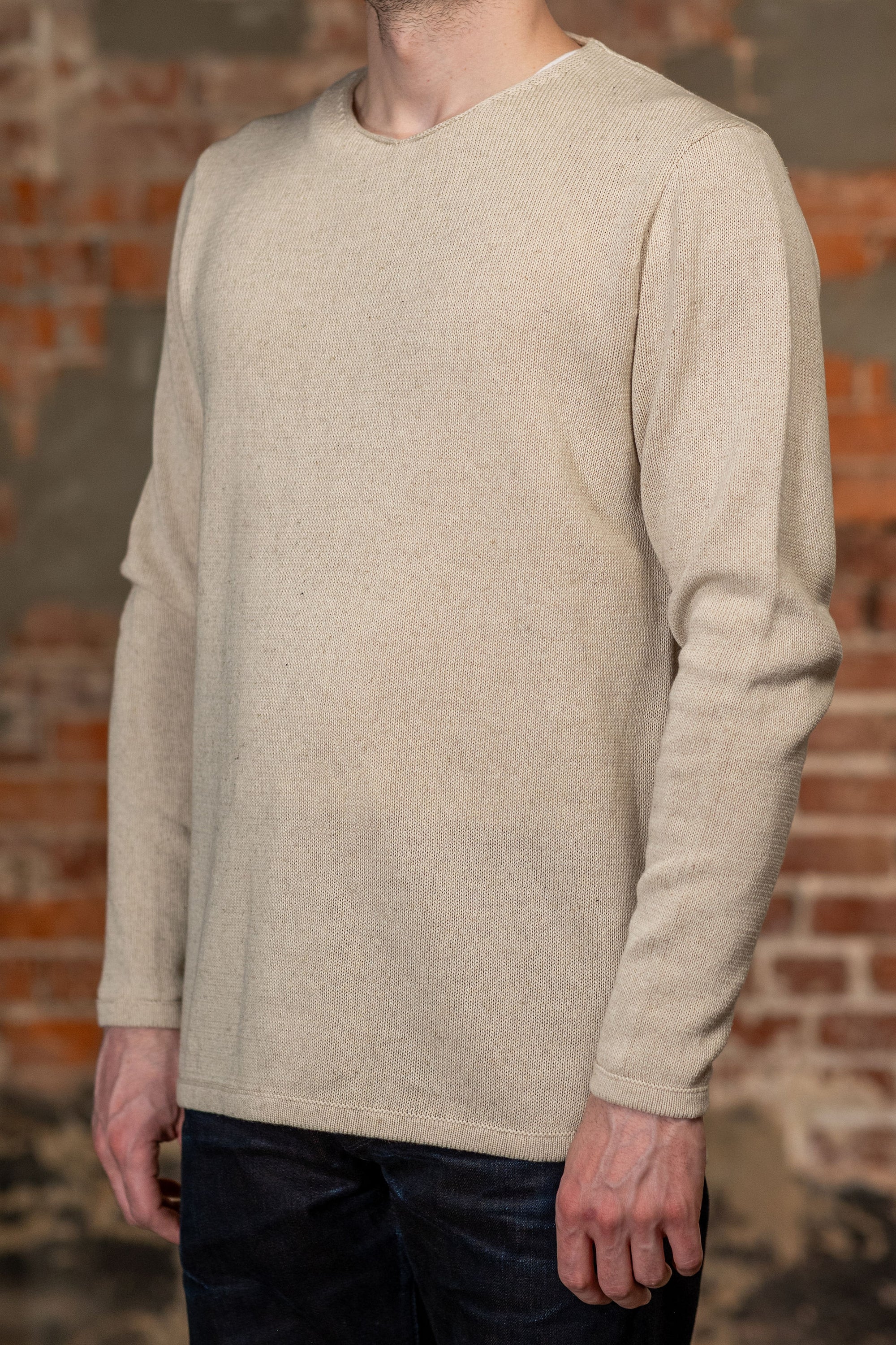 Heimat Textil Harbor Cotton/Linen Sweater - Seashell