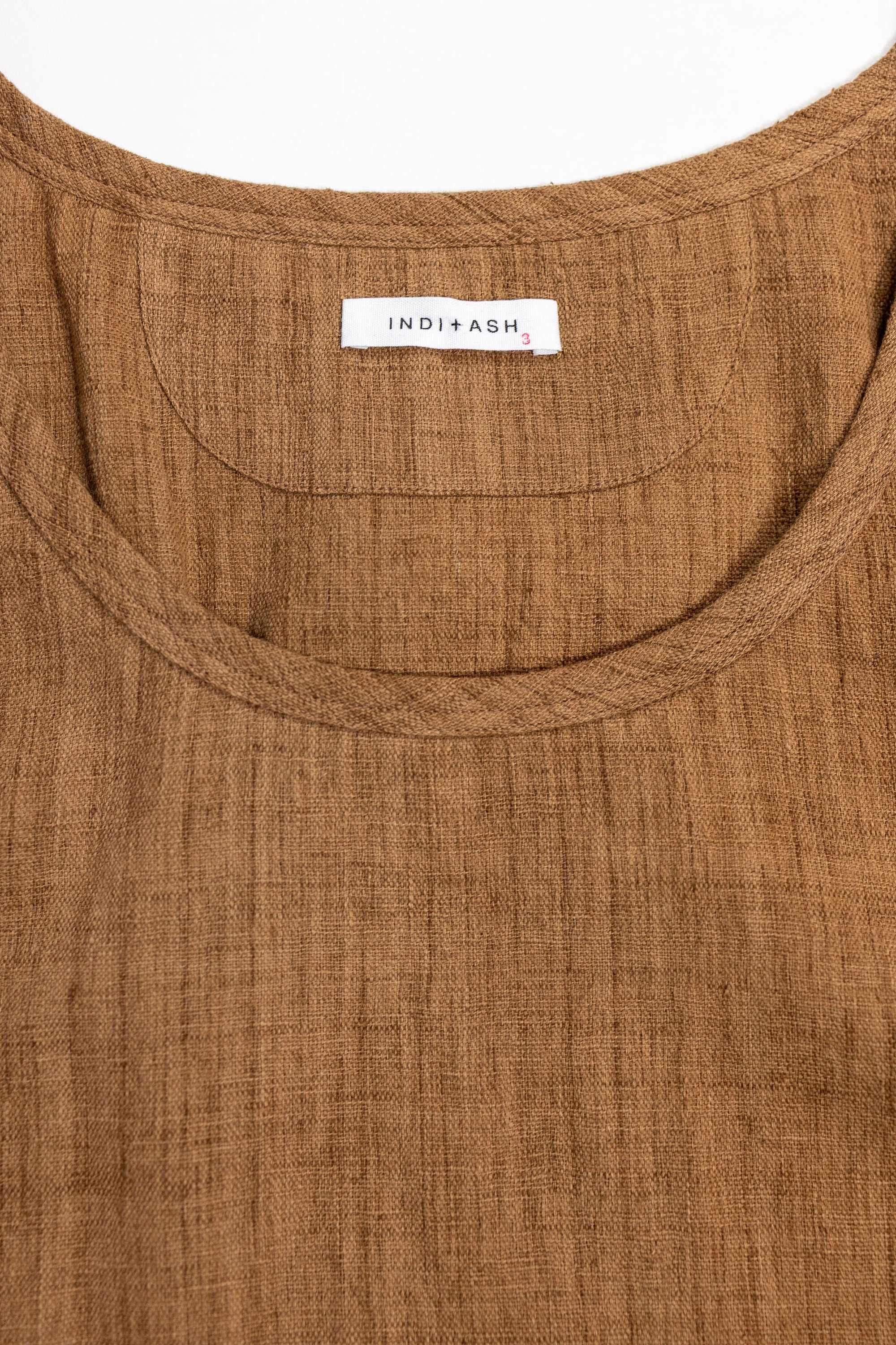 Indi + Ash Ripley Tank Handwoven Kala Cotton - Cutch/Natural