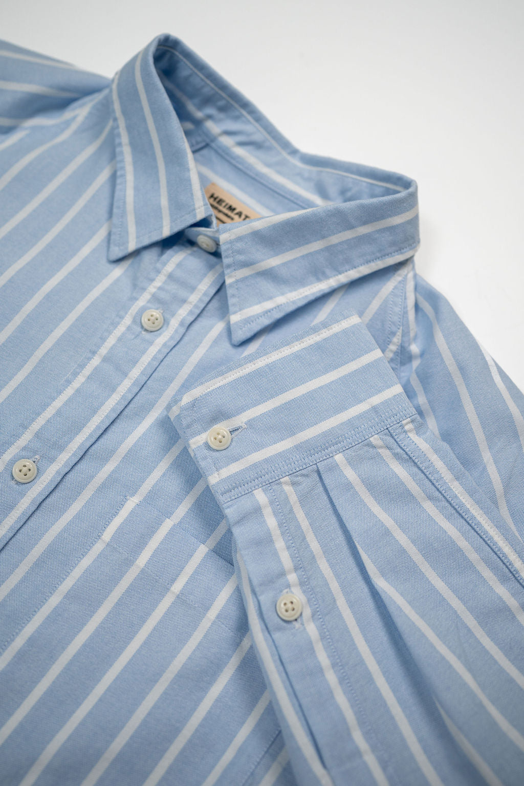 Heimat Textil Artist Shirt - Trail Blue / Seashell Reverse Stripe