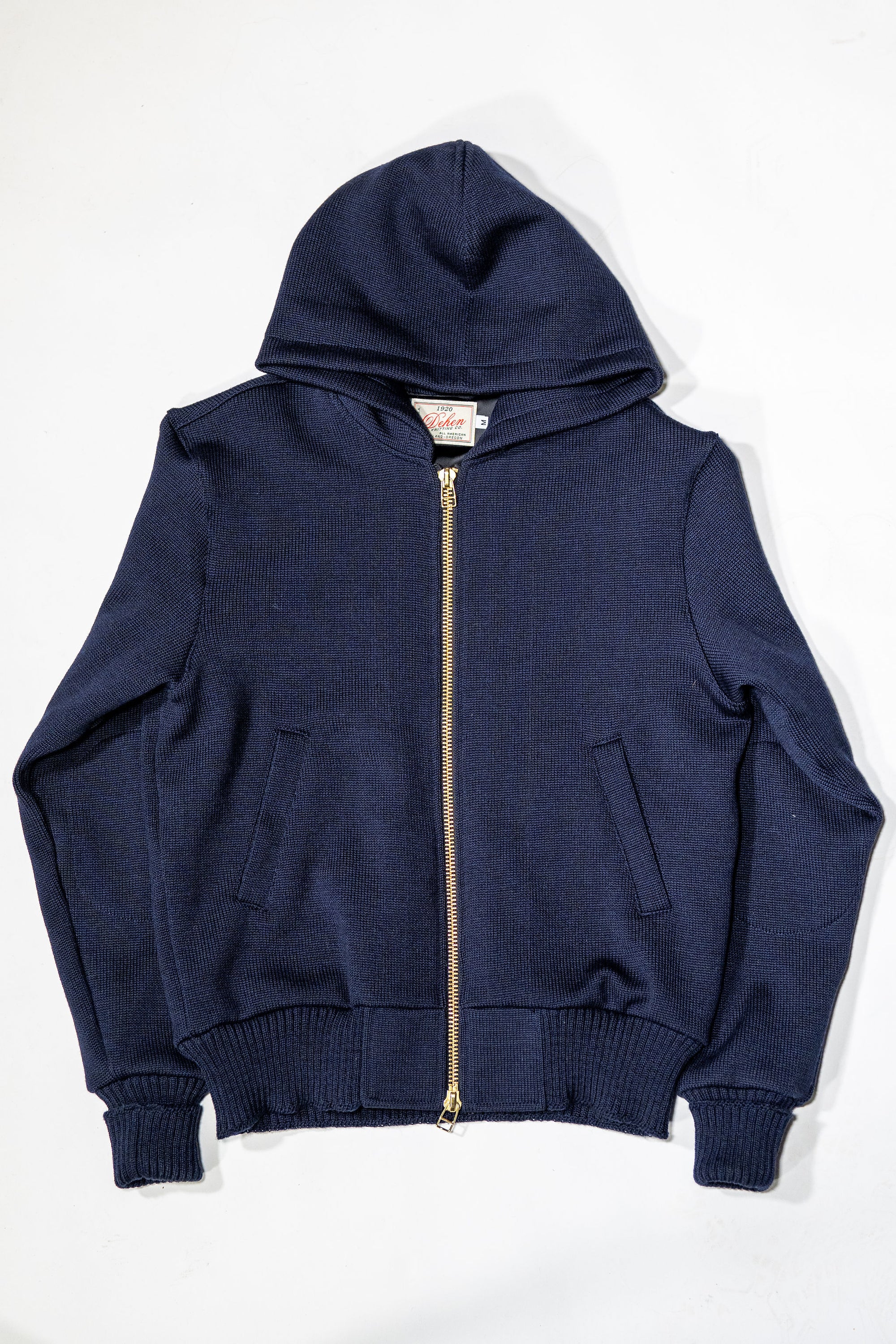 Dehen 1920 Full-Throttle Moto Hoodie - Dark Navy. laid on back