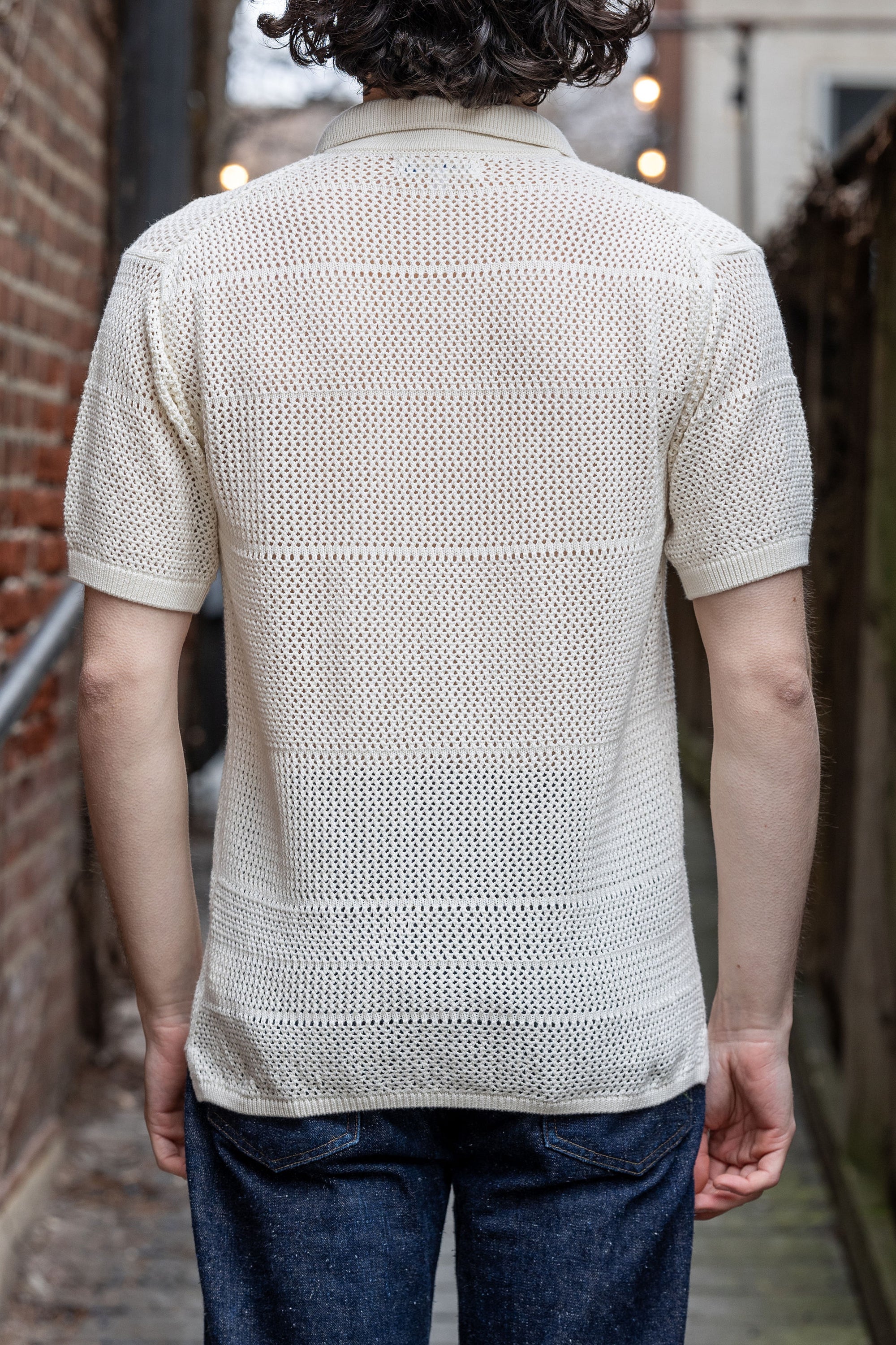 Merz b. Schwanen KNITSHIRT01 Crochet Shirt - Nature