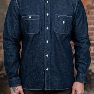 Samurai SJWS-SC02 Samurai Cotton Denim Work Shirt - Model Front