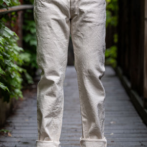 Samurai S710SC-KI Slim Straight - 18oz Japanese Cotton Made Ecru Jeans - Model Front