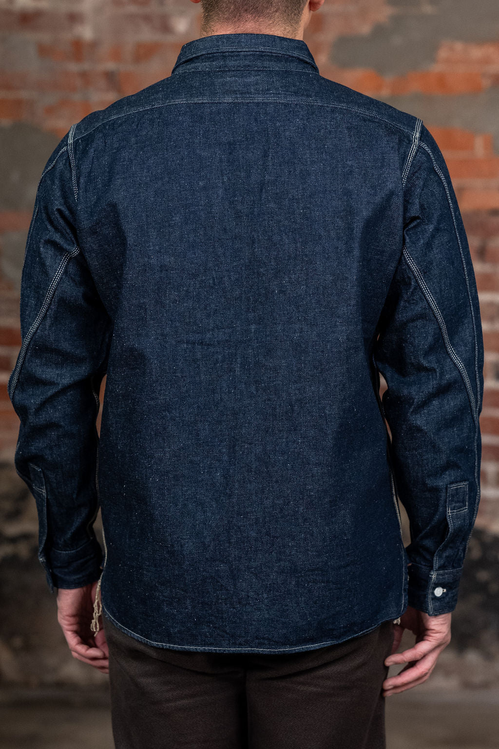 Samurai SJWS-SC02 Samurai Cotton Denim Work Shirt - Model Back